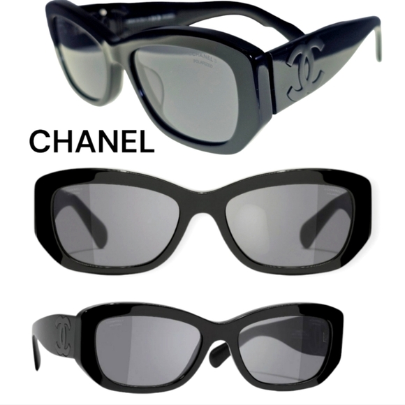 CHANEL Accessories - CHANEL CH5493A C.888/T8 Designer Sunglasses | Black Frame | Black & Grey Lenses